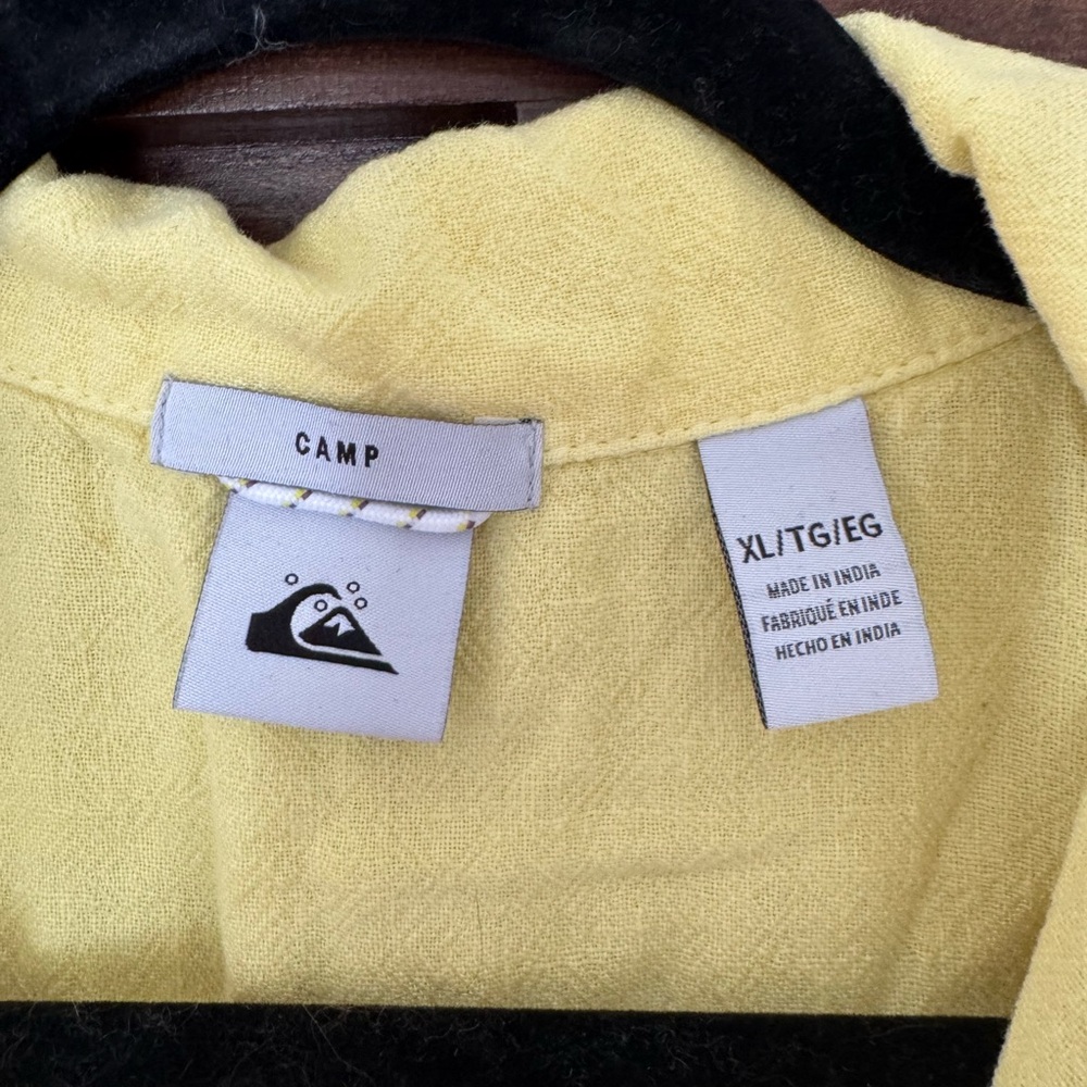 Quicksilver Camp Yellow Collared Button Down Shirt - image 2